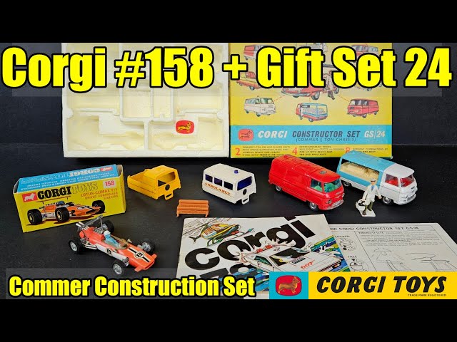 Vintage Corgi #158 Lotus Climax F1 + Gift Set #24 Commer