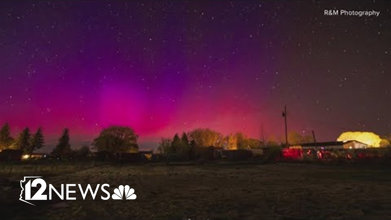 Northern Lights spotted over Arizona - YouTube