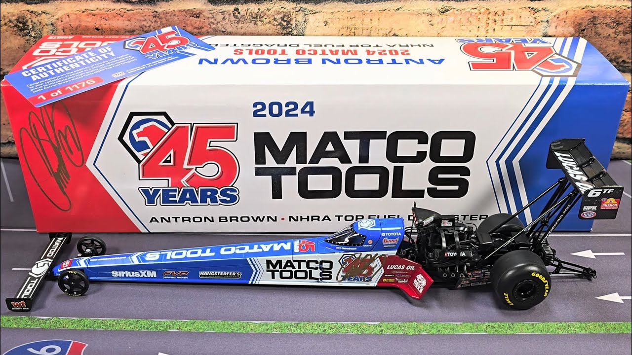 REVIEW: Antron Brown 2024 Matco Tools Autographed 1:24 NHRA Top