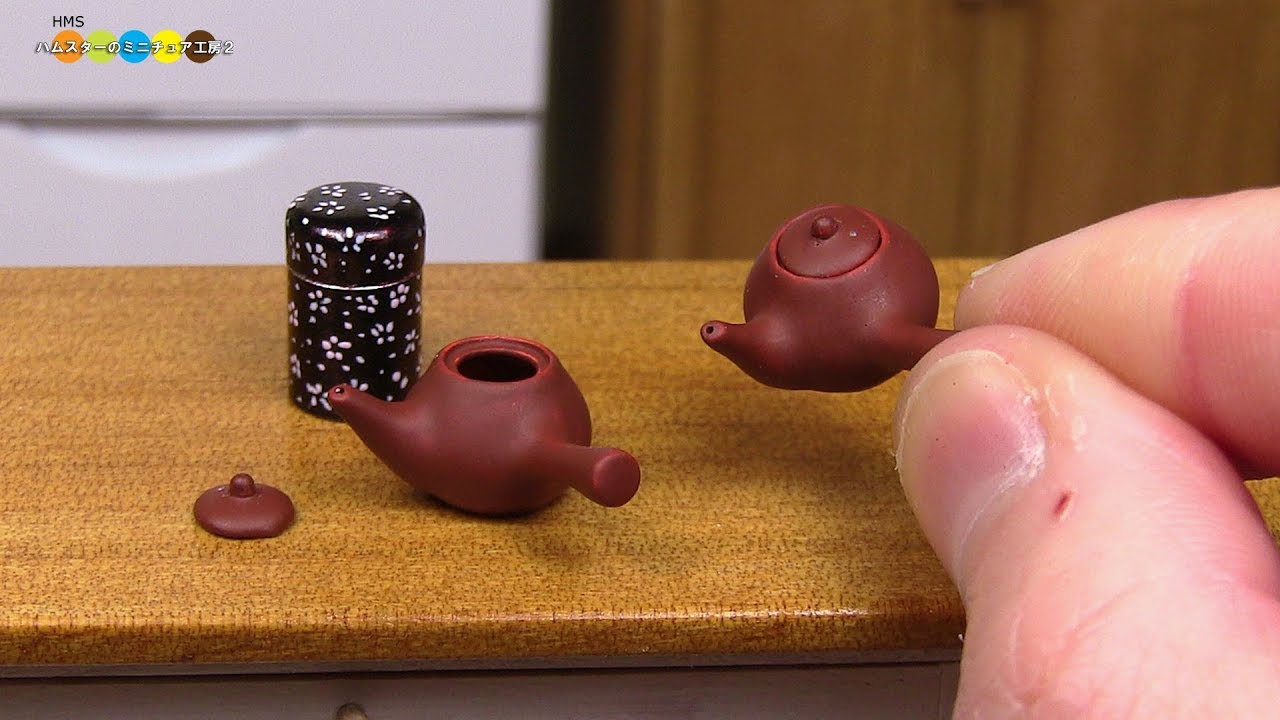 DIY Miniature Japanese Teapot ミニチュア急須作り - YouTube