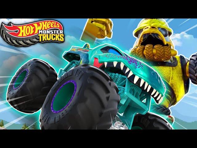 クラッシュジラがホットウィール モンスタートラックスと激突するとき