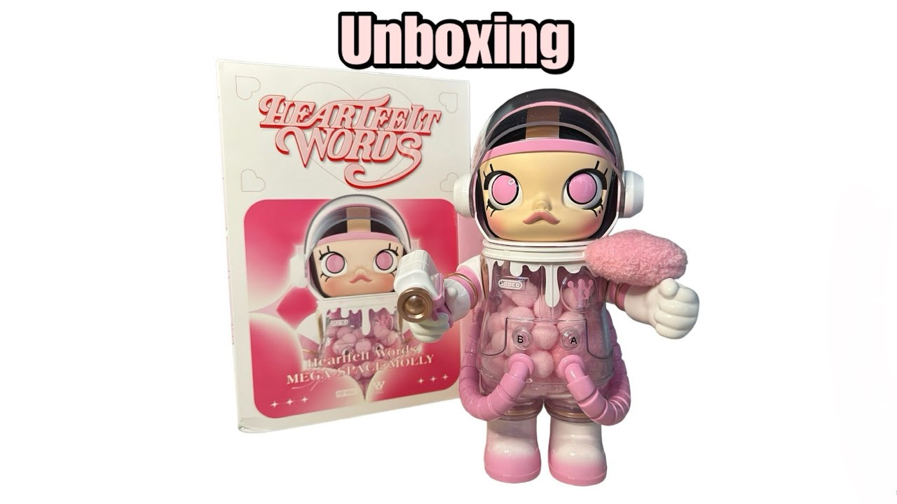 Unboxing Heartfelt Words 400% Mega Space Molly from Pop Mart - YouTube
