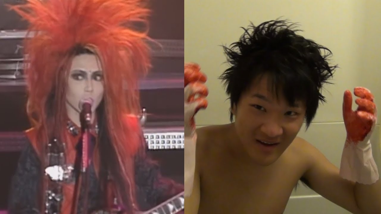 X JAPANのhideに憧れて髪を赤くしてみた I tried to red hair - YouTube