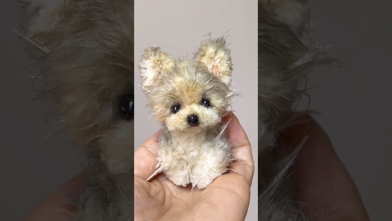 モール1本で作った小さな愛犬ヨークシャーテリア pipe cleaner dog
