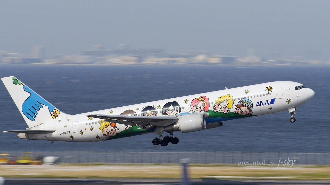 HND/RJTT] ANA Boeing 767-381 [JA8674] take-off [羽田空港・全日空