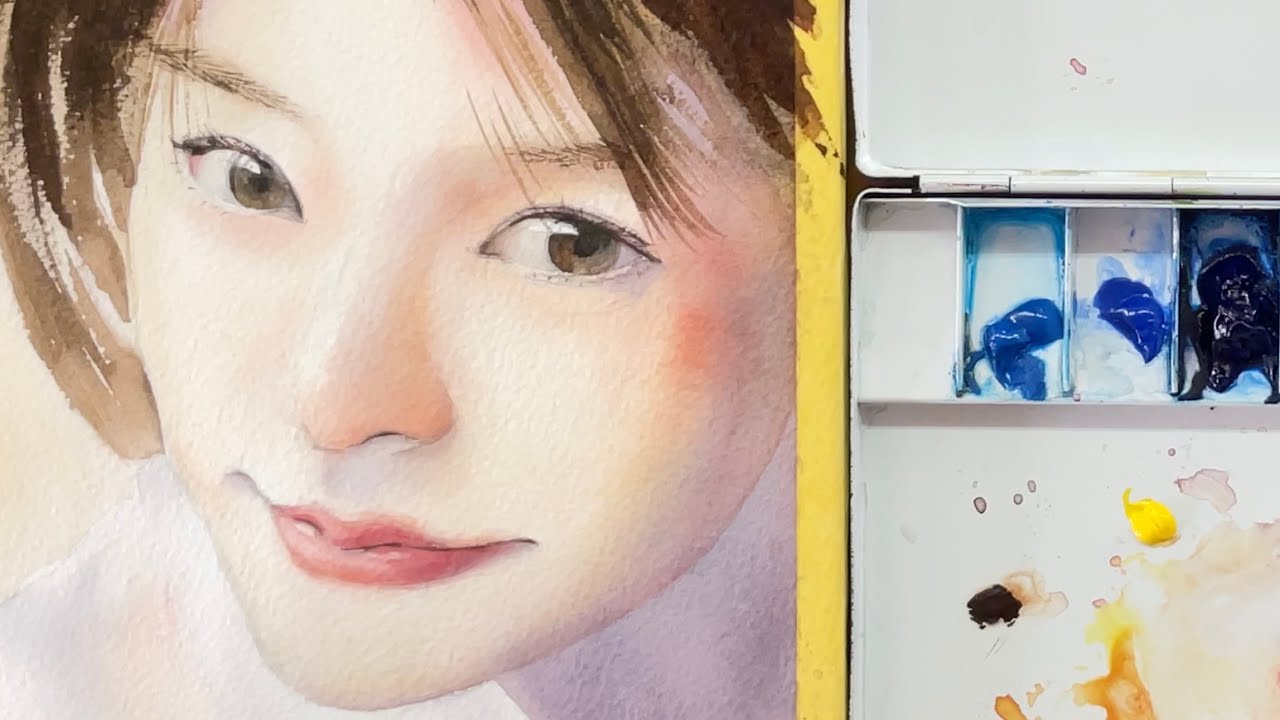 水彩人物画2】目・鼻・口の描き方｜5分でわかる「ちょこ・テク」解説