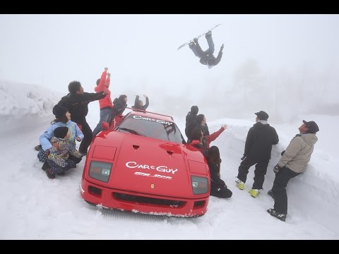 F40 & Lamborghini SNOW RALLY ATTACK! - YouTube