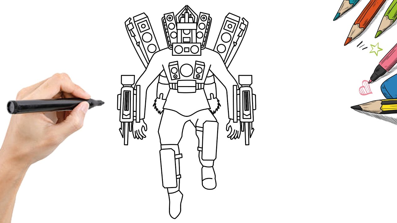 スキビディトイレ69パート2 タイタンスピーカーマンを描く - YouTube