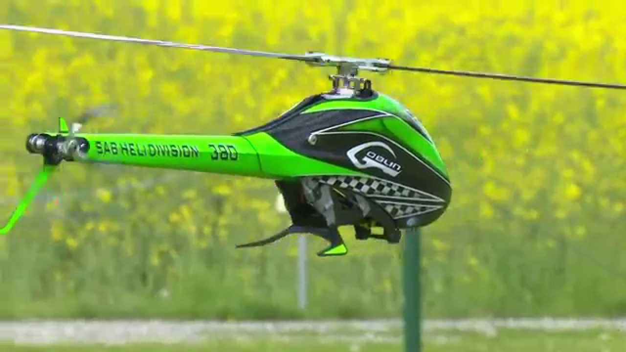 Testflug GOBLIN 380 SAB HELI DIVISION GERMANY grün - YouTube
