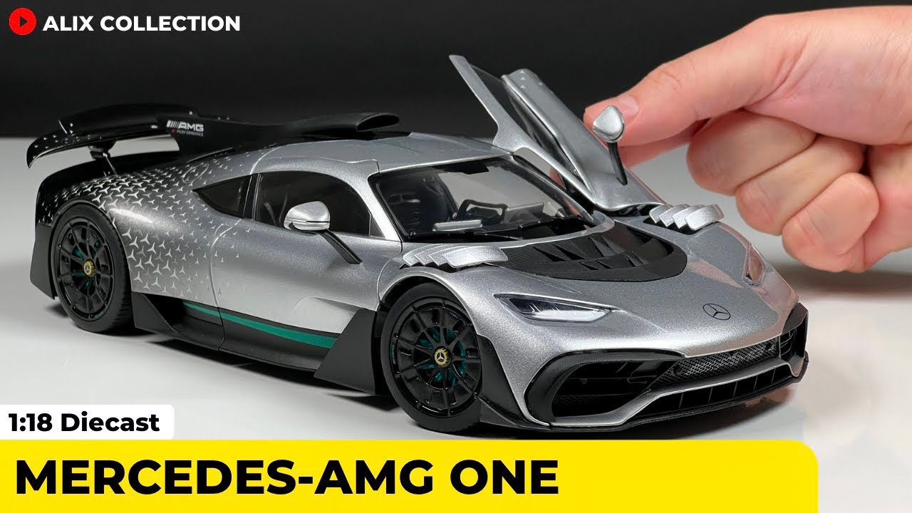 Unboxing of Mercedes-AMG ONE 1:18 Diecast Model Car by NZG (4K
