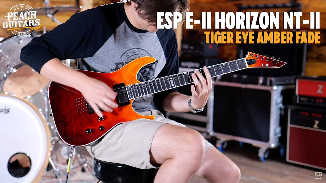 No TalkingJust Tones | ESP E-II Horizon NT-II | Tiger Eye Amber