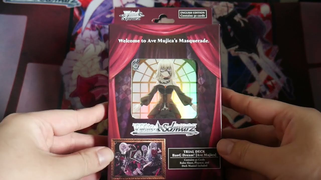 Weiss Schwarz - Bang Dream [Ave Mujica] Trial Deck+ Unboxing - YouTube
