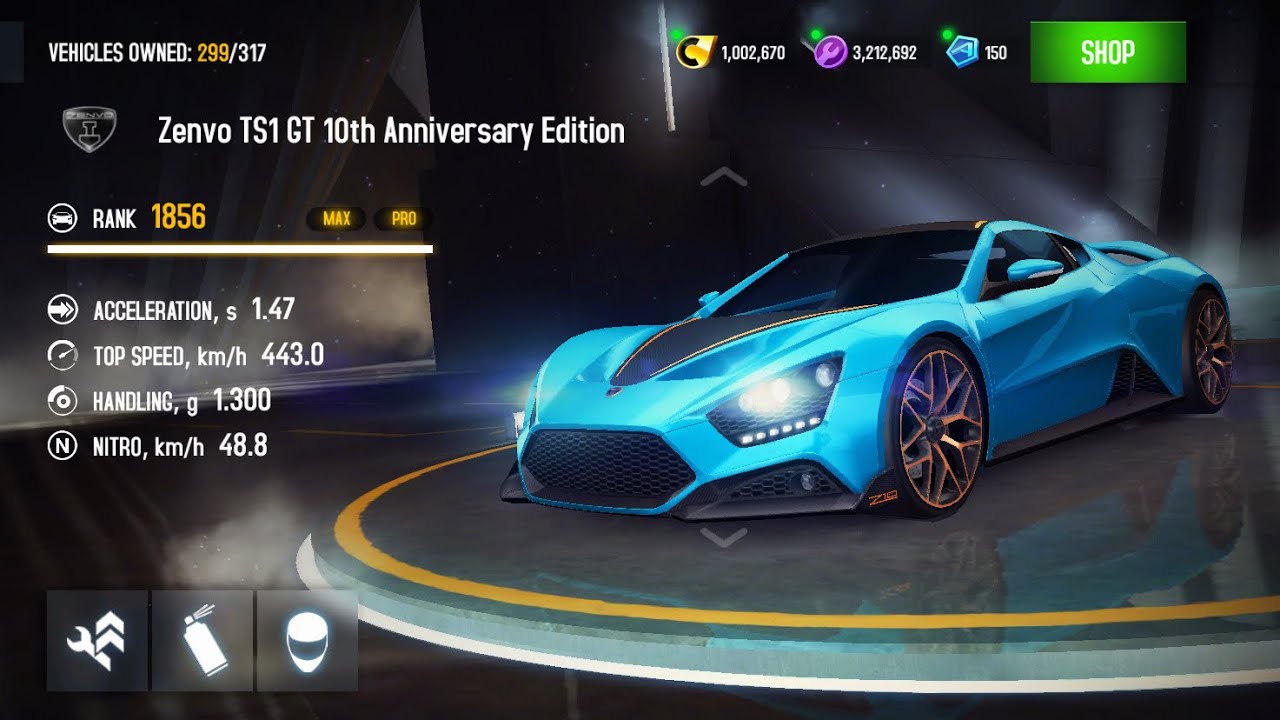 Asphalt 8, Upgrading Zenvo TS1 GT 10Th Anniversary Edition Fully