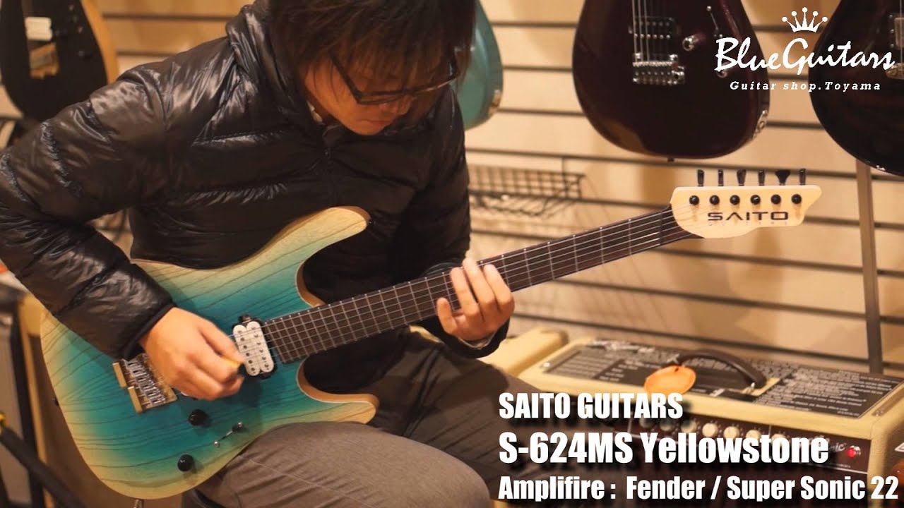 SAITO GUITARS S-622 Ash 2H - Black(Open Pore) | Blue Guitars
