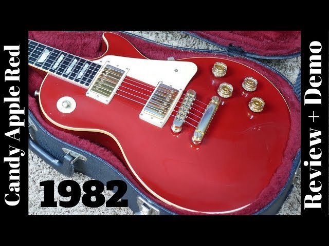 1982 Gibson Les Paul Standard Candy Apple Red Review + Demo - YouTube