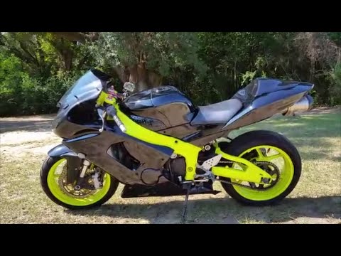 2006 Kawasaki Ninja ZX 6 Custom paint - YouTube