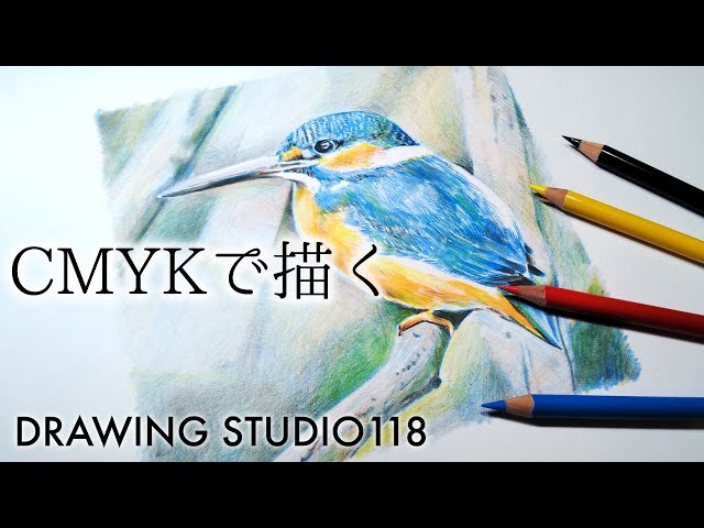 4色の色鉛筆だけでちょっと変わった描き方 ～カワセミ～ | Drawing