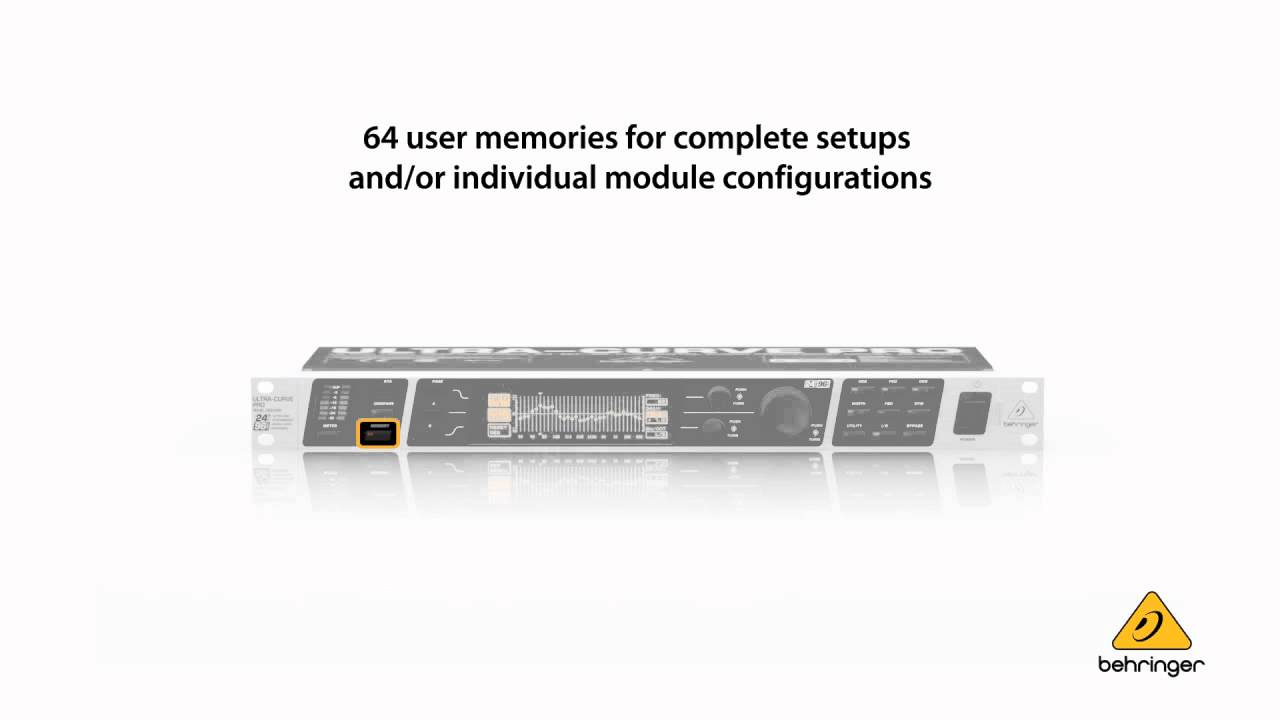BEHRINGER ULTRACURVE PRO DEQ2496 Ultra-High Precision 24-Bit/96