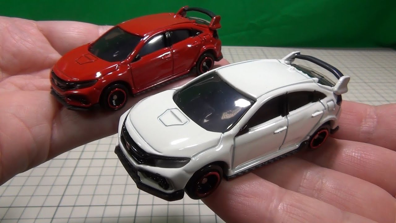 トミカ No.58 ホンダ シビック TYPE R 初回と通常の2種紹介 - YouTube