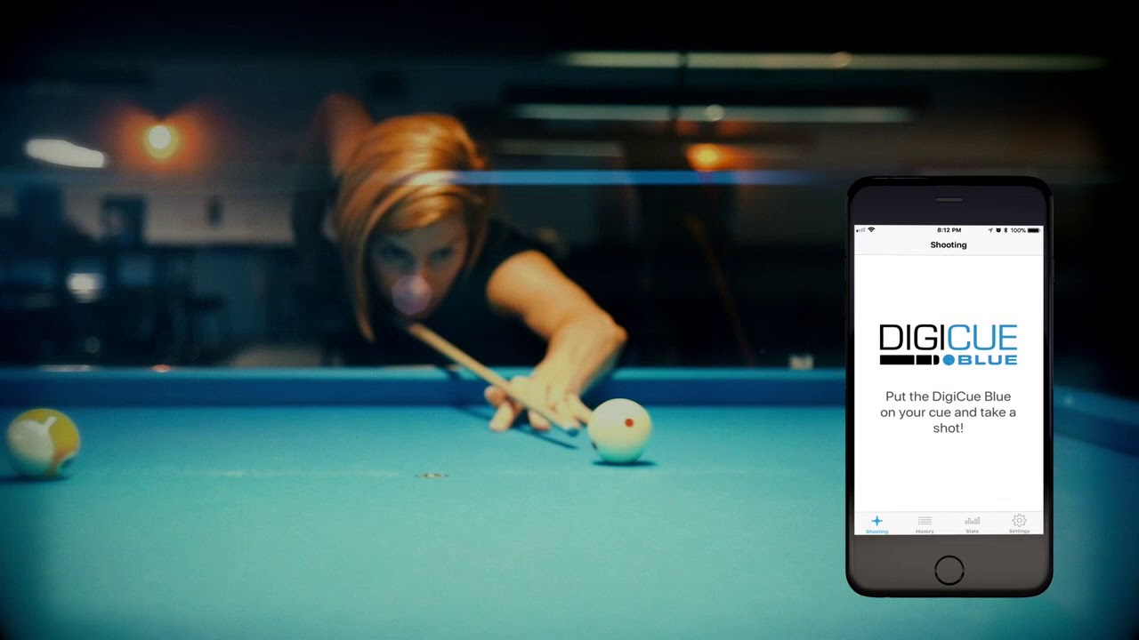 The DigiCue BLUE Bluetooth® Billiard Training Device - YouTube