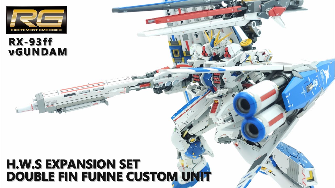 Fully painted Gunpla RG RX-93ffν Gundam HWS & DFF specifications