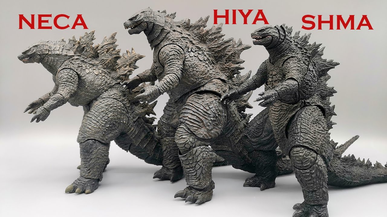 Hiya Godzilla Action Figure Compared to NECA and SH MonsterArts