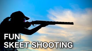 楽しいスキート射撃・ガンポジションからの素早い挙銃とあらゆる角度で