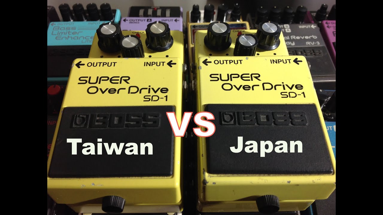 Boss SD-1 Super Overdrive Shootout: Japan vs Taiwan! - YouTube