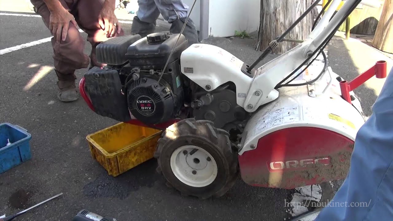 オーレックOREC 耕うん機 PICO SF40W エンジンメンテナンス - YouTube