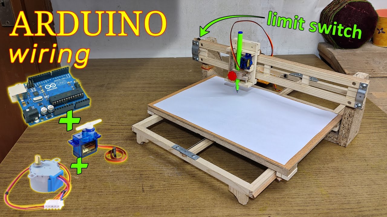 How to WIRE UP your Arduino CNC plotter using 28BYJ-48 steppers