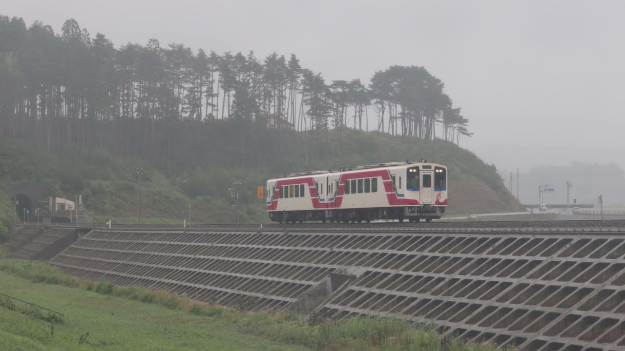 三陸鉄道リアス線 36形5112D 十府ヶ浦海岸～野田玉川 2021年8月1日