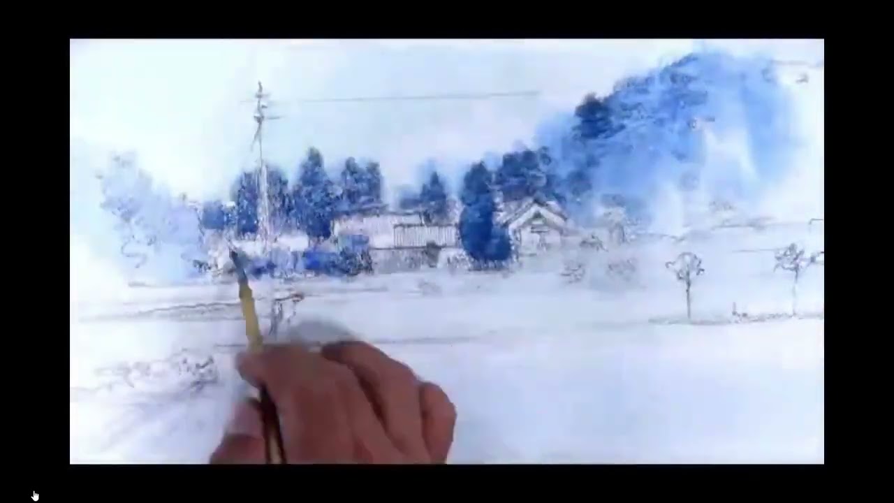 日本画家 牧野環先生による水彩画動画 - YouTube