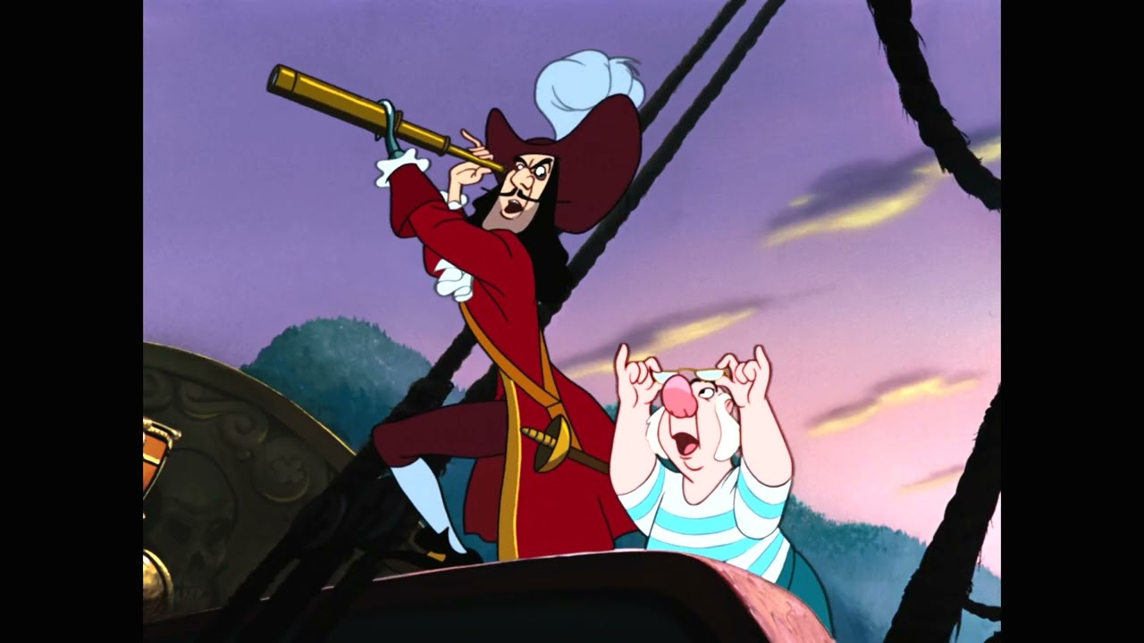 Peter Pan (1953) - Hook Pirates Sight Peter Pan [UHD] - YouTube