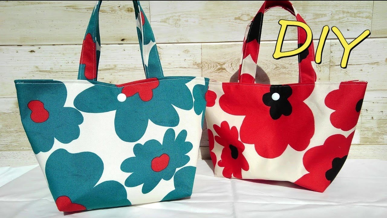 How to make a tote bag. Can be used as a lunch bag or for short