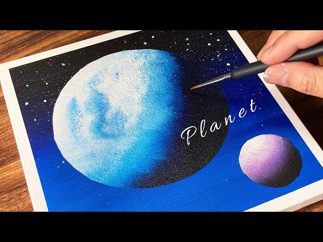 How to Draw Planets in Space with Acrylic Paint | Acrylic Painting