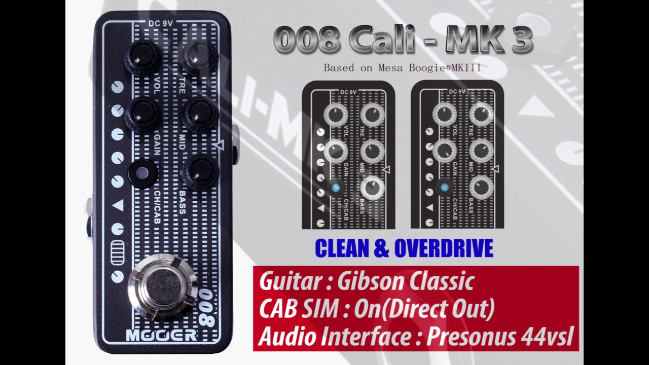 MOOER Micro Preamp 008(Cali-MK 3) - YouTube