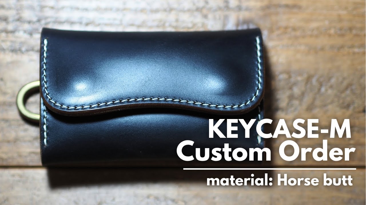 Horse leather] Custom order for key case M - YouTube