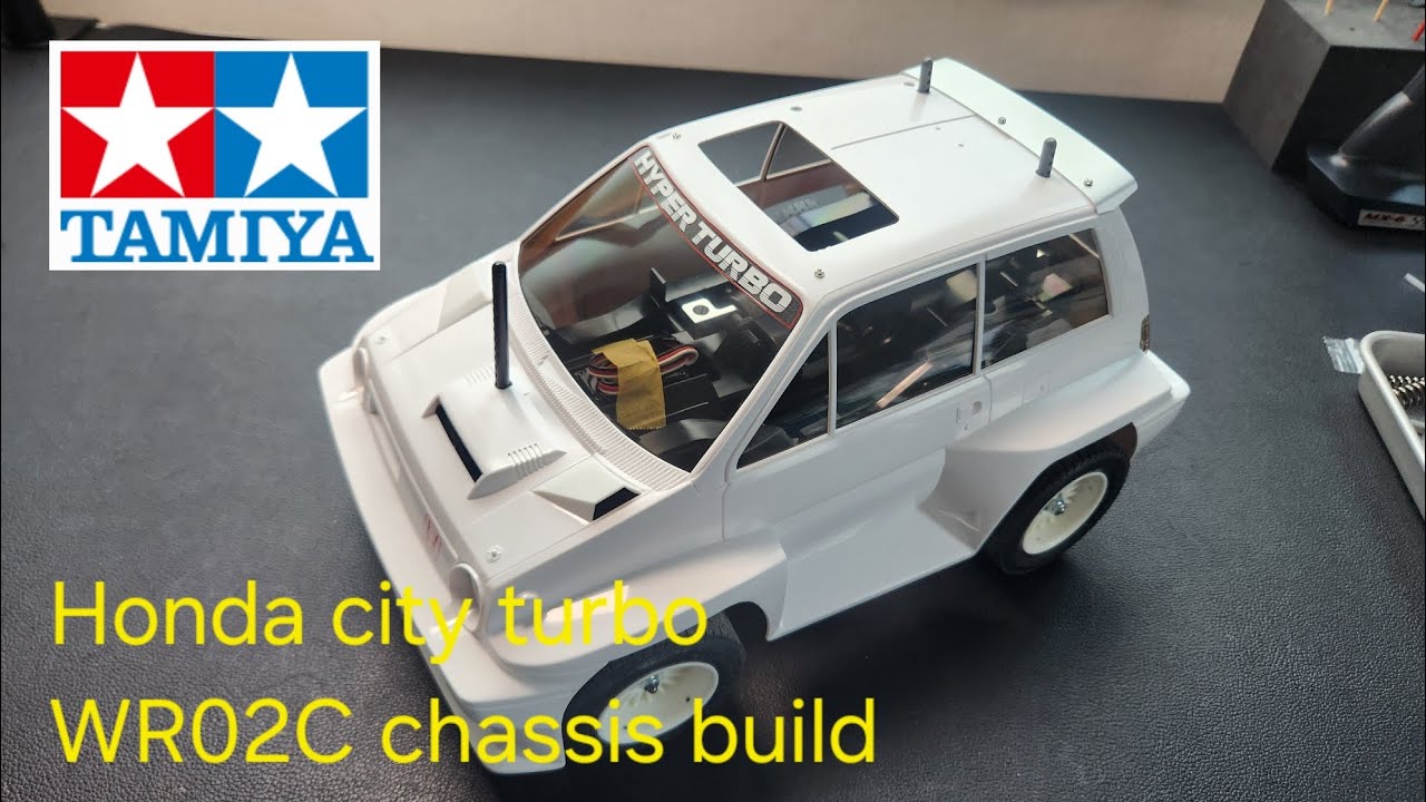 Tamiya 58611 honda city turbo wr02c chassis kit build - YouTube
