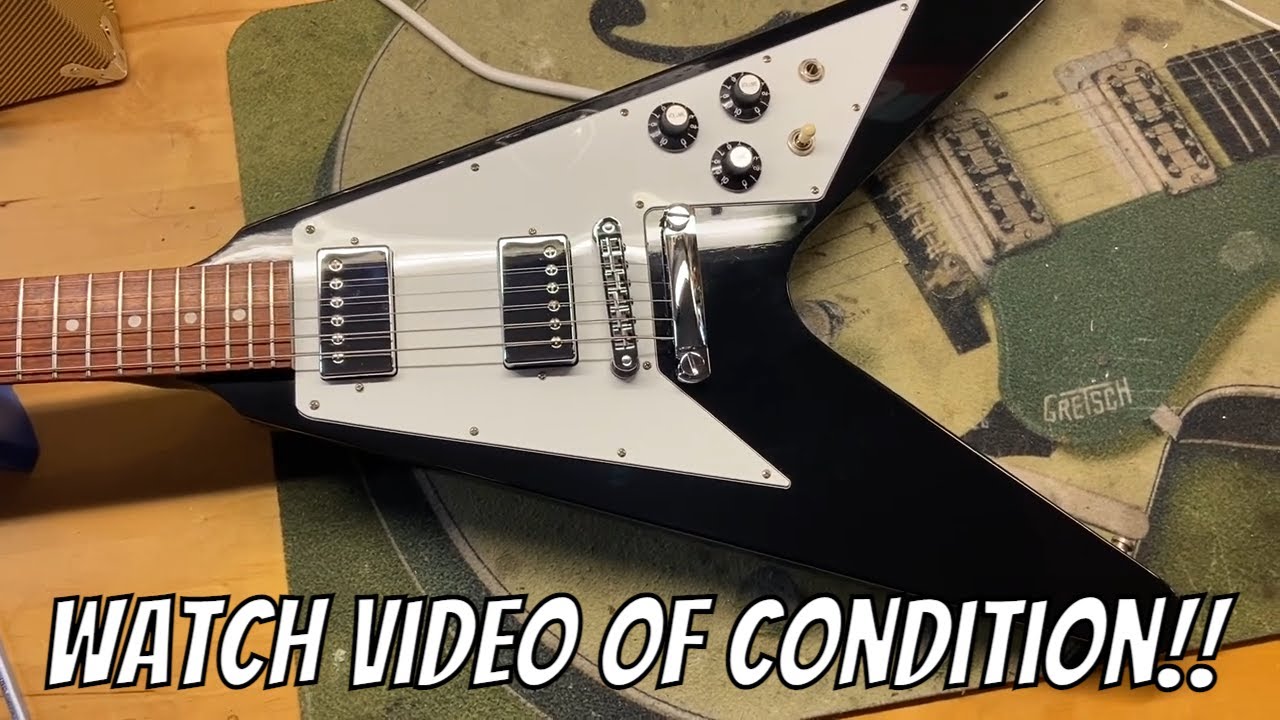 2015 Gibson Japan Limited 70s Flying V Black - YouTube