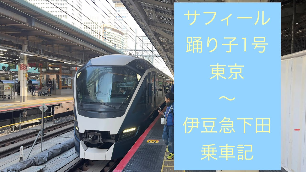 豪華特急の展望席】サフィール踊り子1号 東京〜伊豆急下田駅間 展望席