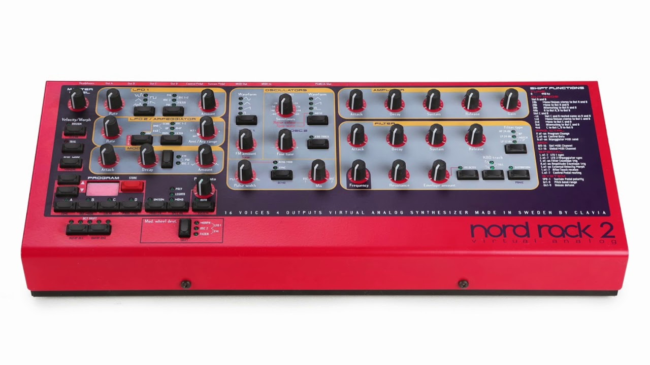 Clavia nord rack 2 DEMO - YouTube