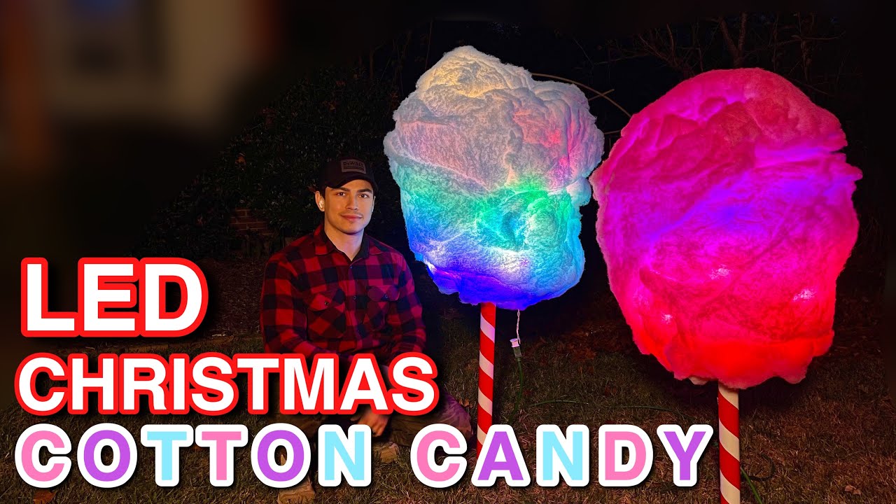 LED CHRISTMAS COTTON CANDY - DIY Tutorial - YouTube