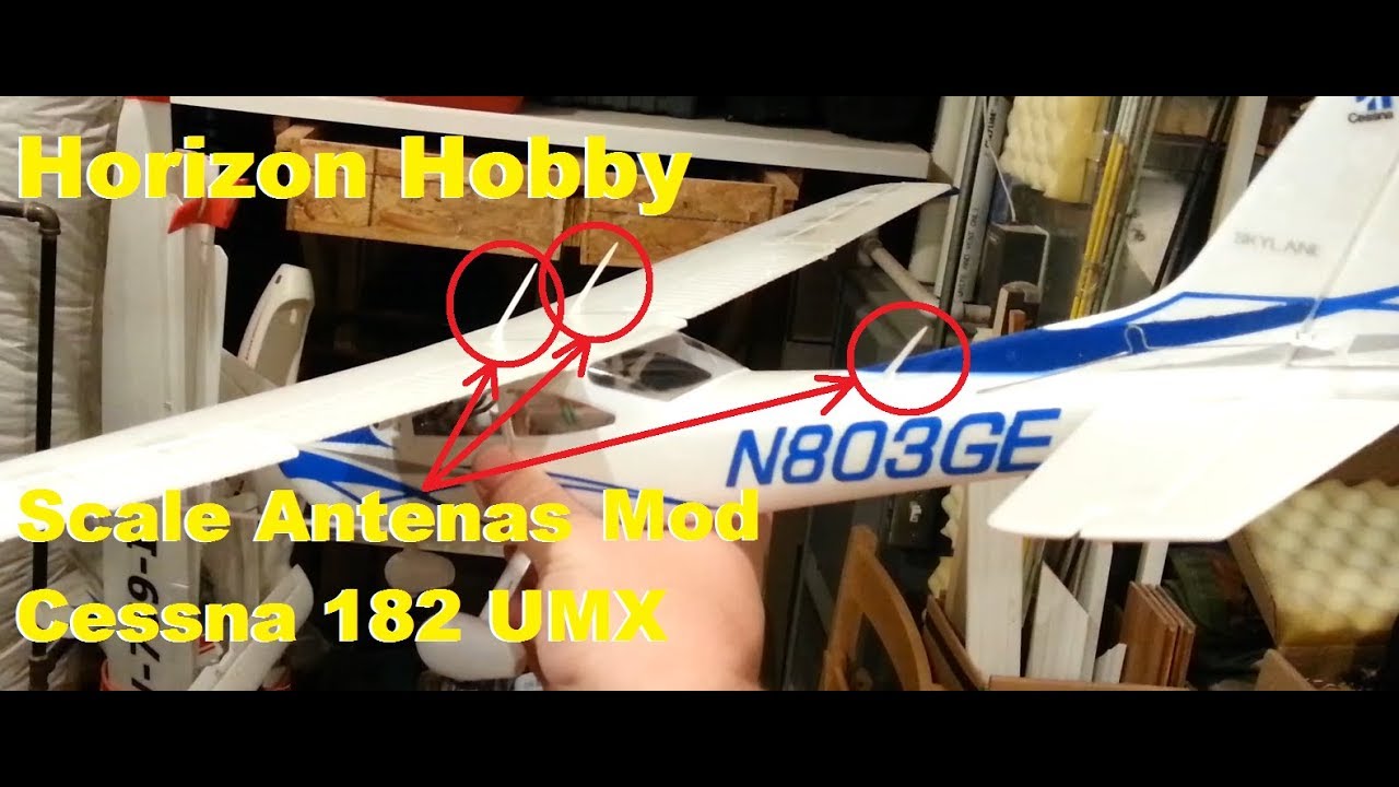 Horizon Hobby - Cessna 182 UMX - Scale Antennas Mod - YouTube