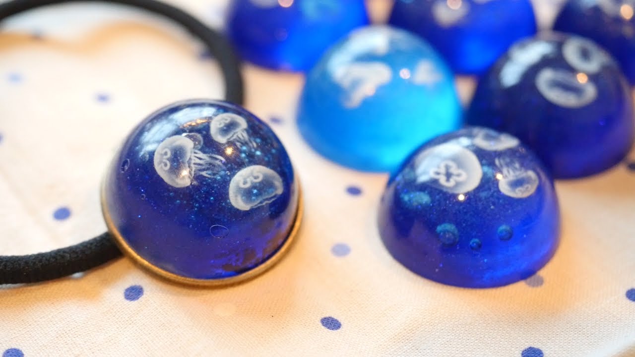 す、すずしい‥！クラゲのヘアゴムを作ってみました。 making jellyfish