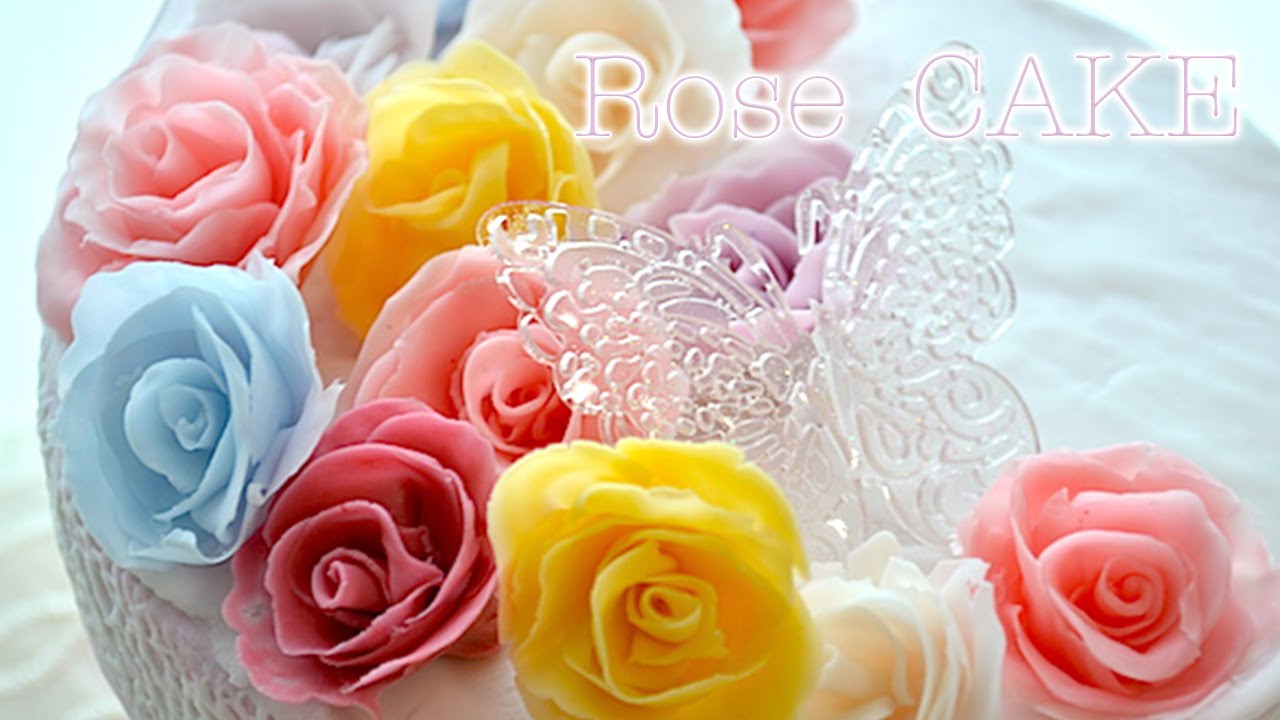 クレイフラワー バラの作り方 DIY Craft Clay Rose Cake Gift Box