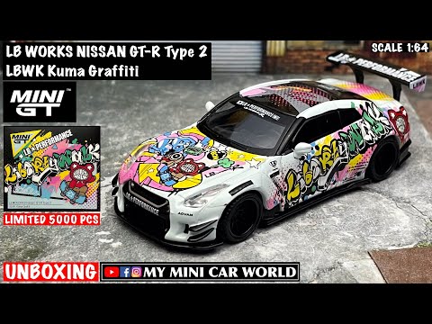 MY MINI CAR WORLD】UNBOXING MINI GT 1/64 LB WORKS NISSAN GT-R TYPE