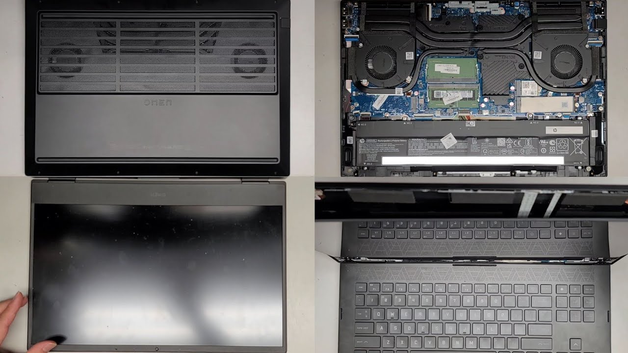 HP Omen Gaming Laptop 16-k0033dx Disassembly RAM SSD Upgrade