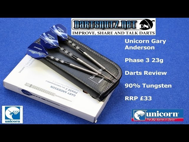 Unicorn Gary Anderson Phase 3 23g darts review - YouTube