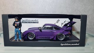 IG2262 RWB 993 Matte Purple With Mr. Nakai figurine 1:18 Scale