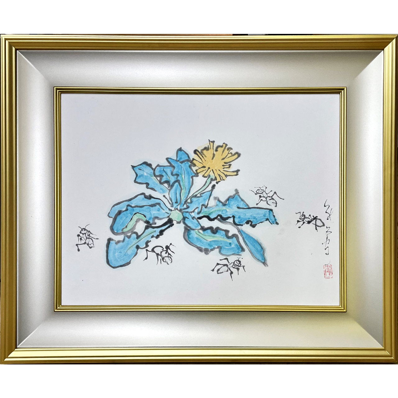 熊谷守一「蒲公英に蟻」 | 田島美術店 上野本店
